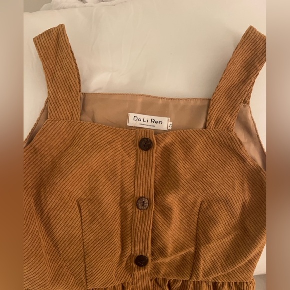 Brown Button-Down Women's Dress - Picture 6 of 6